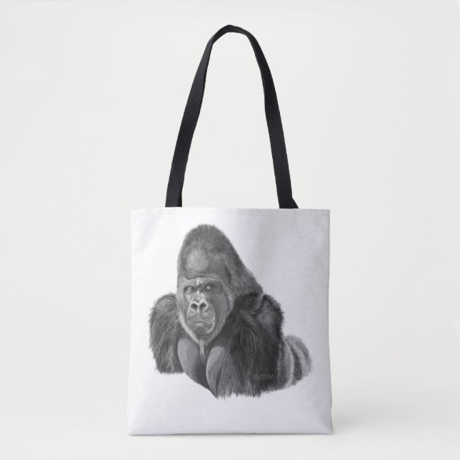Bolso De Tela Silverback gorilla tote bag ゴリラのトートバッグ (Anverso)