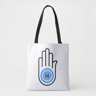 Bolso De Tela Símbolo Ahimsa Hindú Budista Jainista Jainismo Man