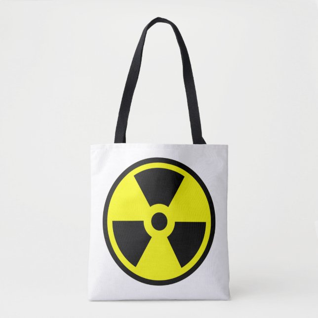 Bolso De Tela Símbolo amarillo y negro radiactivo (Anverso)