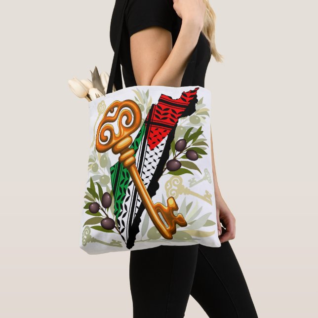 Bolso De Tela Símbolo clave palestino del derecho de retorno (Detalle)