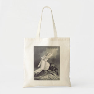 Bolso De Tela Símbolo cristiano de la cruz y la corona