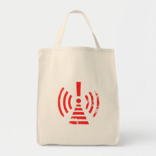 Bolso De Tela Símbolo de advertencia de energía de retroceso