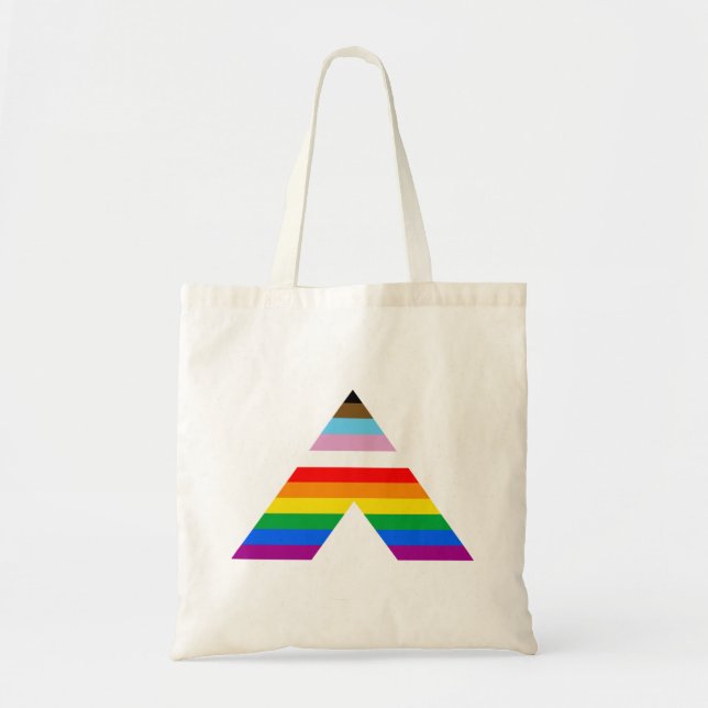 Bolso De Tela Símbolo de aliado LGBTQ POC (Frente)