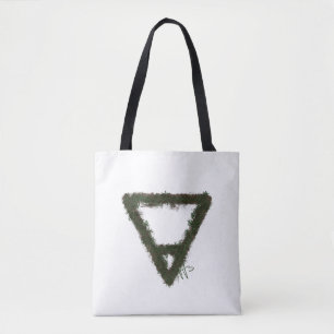 Bolso De Tela Símbolo de alquimia de elemento de la Tierra rocos
