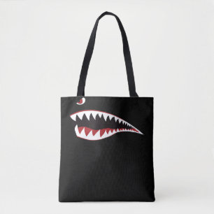 Bolso De Tela Símbolo de arte de la boca del tiburón - Regalo pa