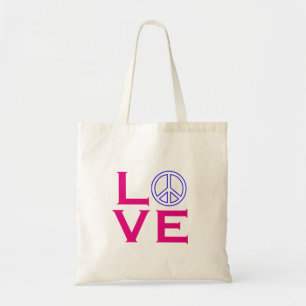 Bolso De Tela Símbolo de Círculo de Paz Amor