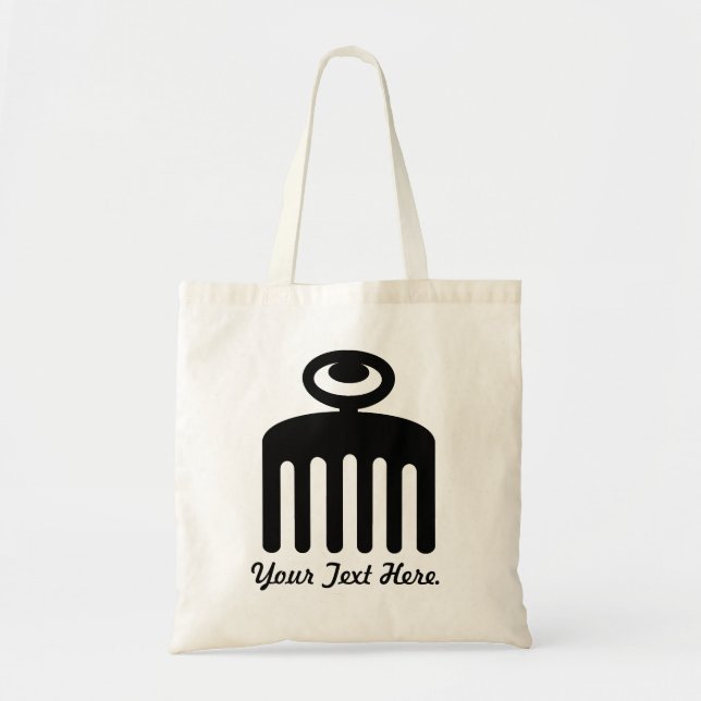 Bolso De Tela Símbolo de Duafe el | Adinkra para la belleza (Frente)