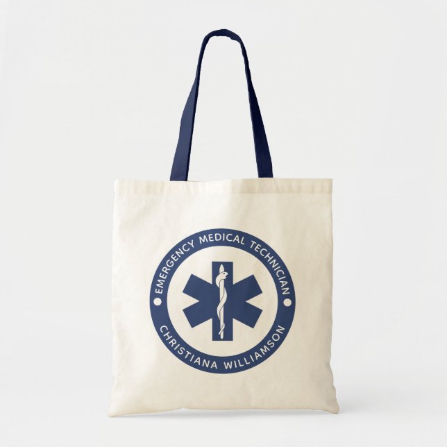 Bolso De Tela Símbolo de EMT personalizado Técnico Médico de Eme (Frente)