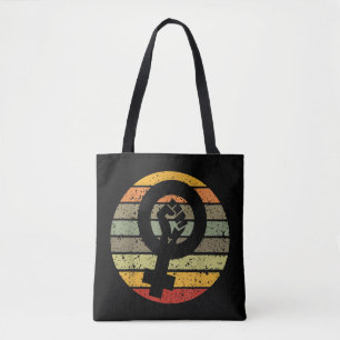 Bolso De Tela Símbolo de feminismo diseño retrocosecha, años 80