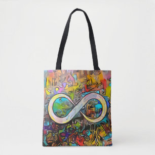 Bolso De Tela Símbolo de infinito    Autismo Conciencia Neurodi