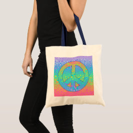 Bolso De Tela Símbolo de la Paz Gradiente