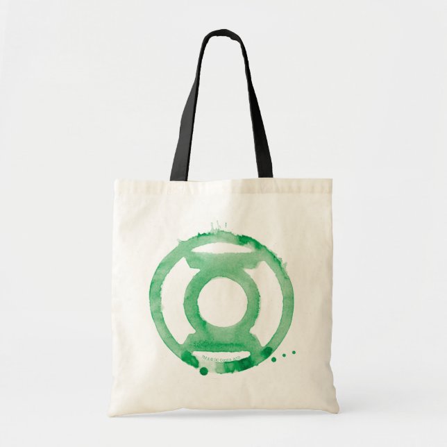 Bolso De Tela Símbolo de linterna de café - verde (Frente)