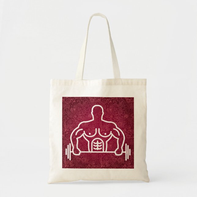 Bolso De Tela Símbolo de los instructores del gimnasta (Frente)
