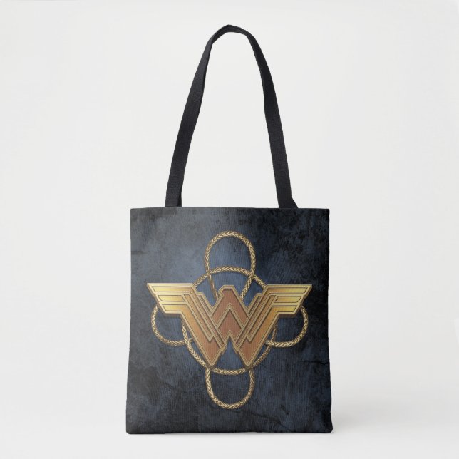 Bolso De Tela Símbolo de oro de mujer maravilla sobre lasso (Anverso)