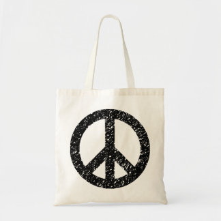 Bolso De Tela Símbolo de paz con grifo - negro