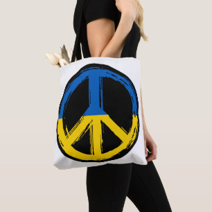 Bolso De Tela Símbolo de paz de Ucrania con Ucrania