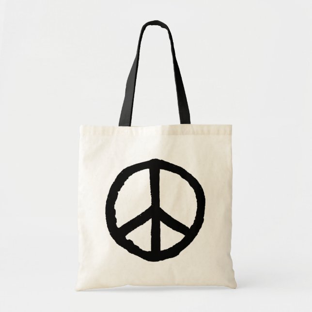 Bolso De Tela Símbolo de paz duro (Frente)