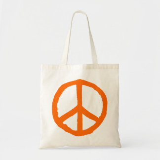 Bolso De Tela Símbolo de paz duro - Naranja