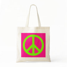 Símbolo de paz profundo rosa y artreusa