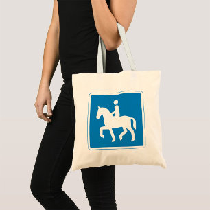 Bolso De Tela Símbolo de ruta ecuestre Rótulo de equitación