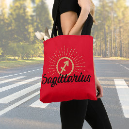 Bolso De Tela Símbolo de Sagittarius Starburst