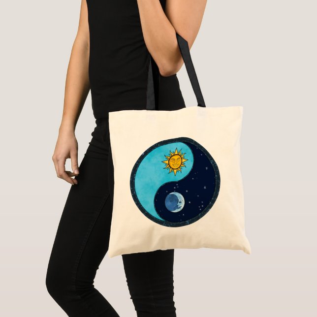 Bolso De Tela Símbolo de Sun Moon Yin Yang Tote Bag (Anverso (producto))
