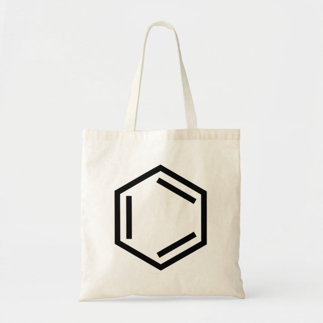 BOLSO DE TELA SÍMBOLO DEL ANILLO DE BENZENE (Frente)