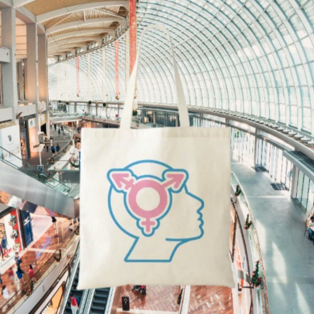 Bolso De Tela Símbolo del orgullo transversal tote bag (Subido por el creador)