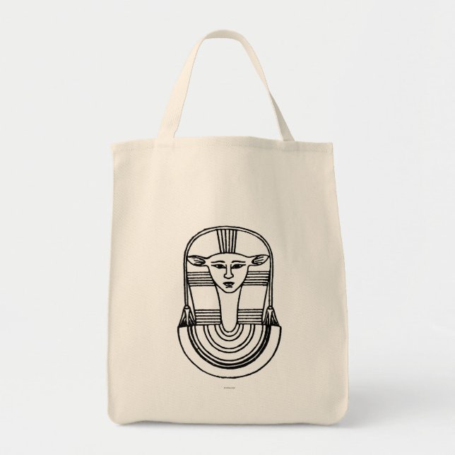 Bolso De Tela Símbolo egipcio: Hathor (Frente)