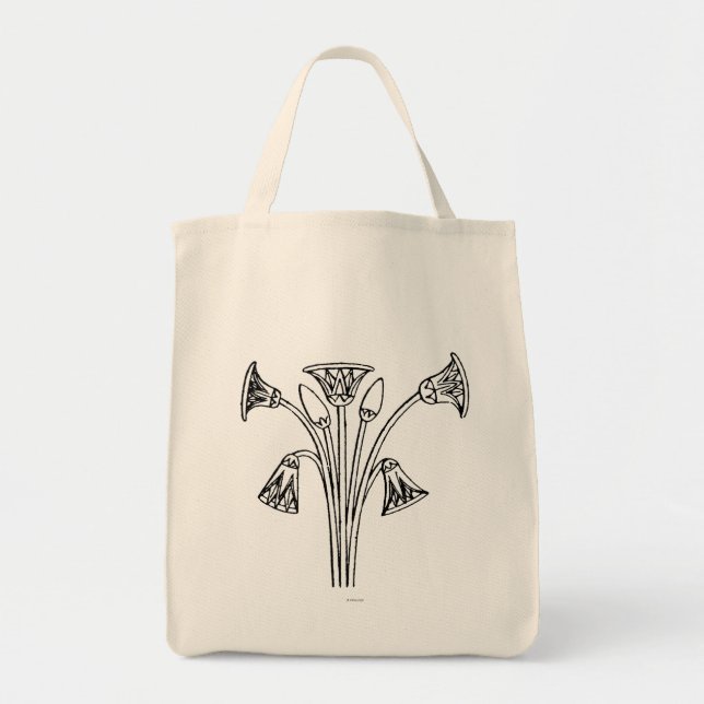 Bolso De Tela Símbolo egipcio: Lotus (Frente)