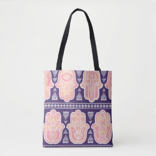 Bolso De Tela Símbolo indio vintage de hamsa dibujado a mano sin