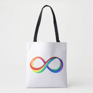 Bolso De Tela Símbolo infinito arcoiris en capas