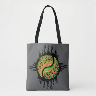Bolso De Tela Símbolo inky del pulpo Tentacle Yin Yang