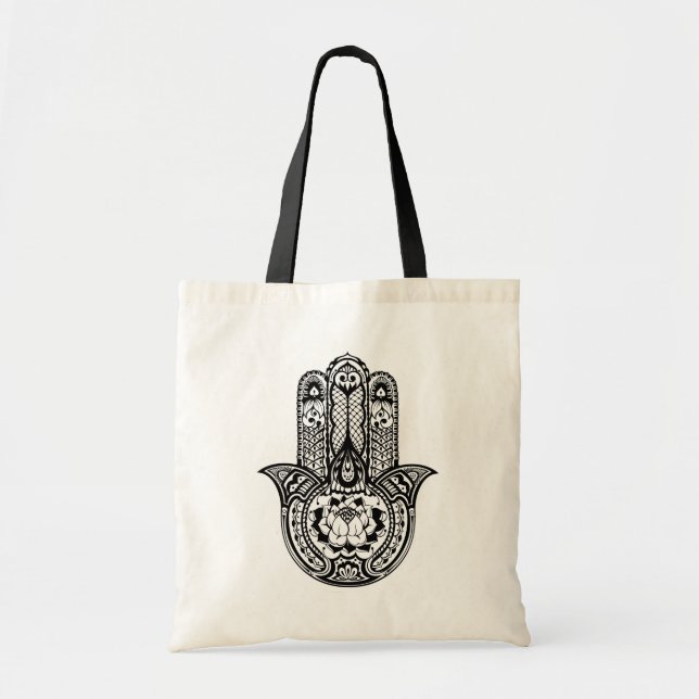 Bolso De Tela Símbolo inspirado de Hamsa (Frente)