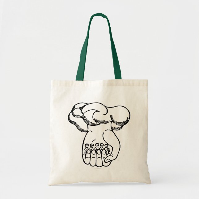 Bolso De Tela Símbolo: Mano divina (Frente)