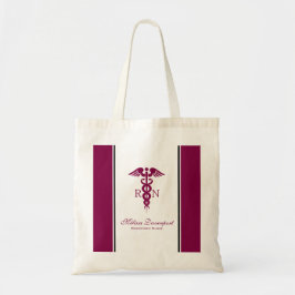 Bolso De Tela Símbolo médico simple de enfermería de Caducto Roj