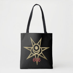 Bolso De Tela Símbolo oculto septagram