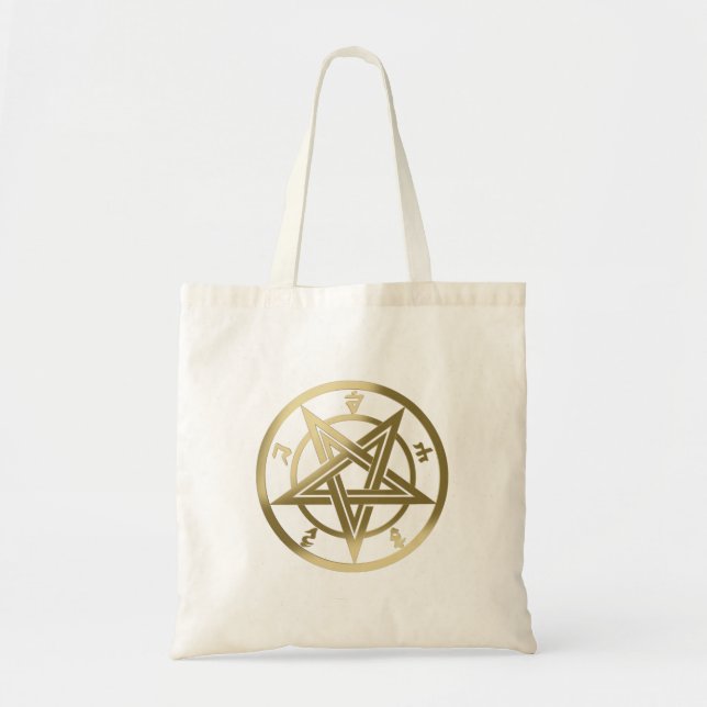 Bolso De Tela Símbolo pentagrama clásico (Frente)