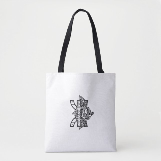 Bolso De Tela Símbolo Tribal (Anverso)