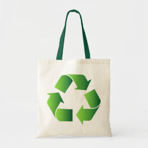 Bolso De Tela Símbolo verde de reciclaje