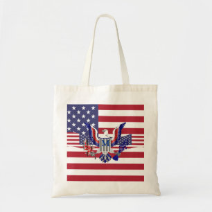 Bolso De Tela Símbolo y bandera del águila estadounidense