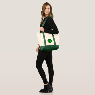 Bolso De Tela Símbolo Zodiacal de Cáncer Contraste Verde