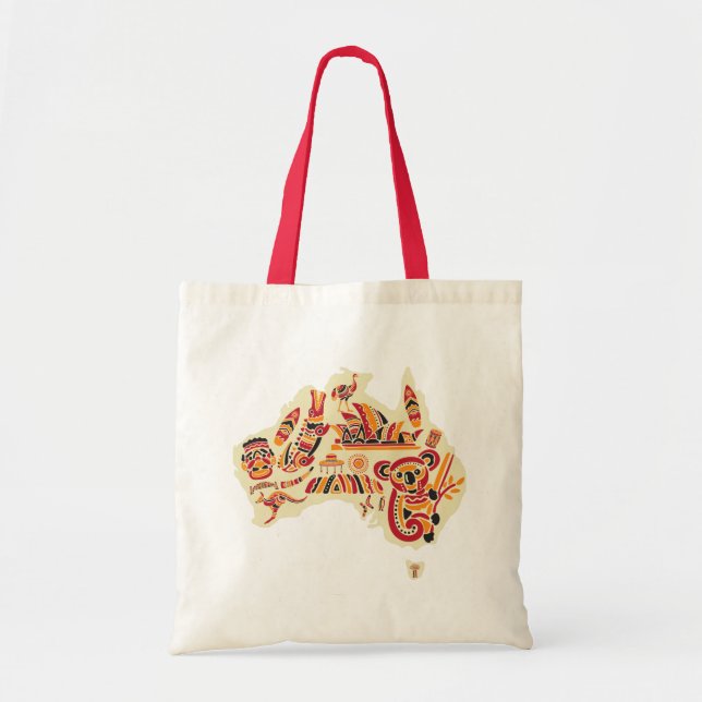 Bolso De Tela Símbolos de Australia (Frente)