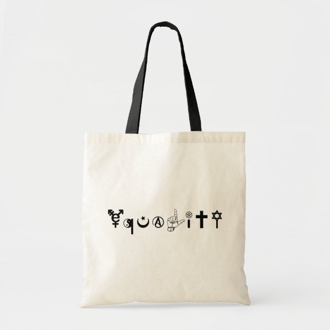 Bolso De Tela Símbolos de igualdad (Frente)