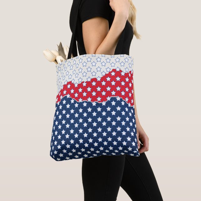 Bolso De Tela Símbolos de la bandera estadounidense (Detalle)