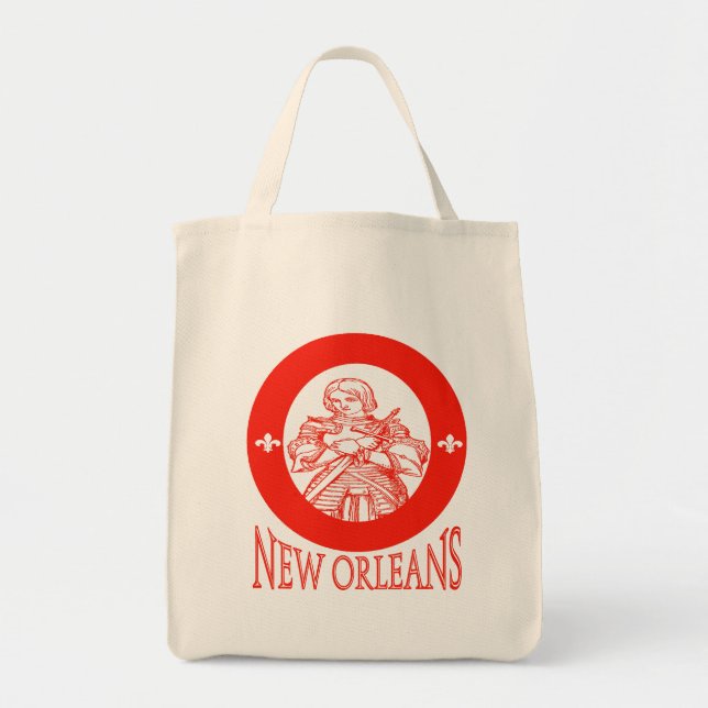 Bolso De Tela Símbolos de Nueva Orleans (Frente)