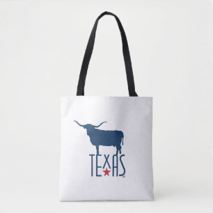 Bolso De Tela Símbolos de Texas, Longhorn, marina