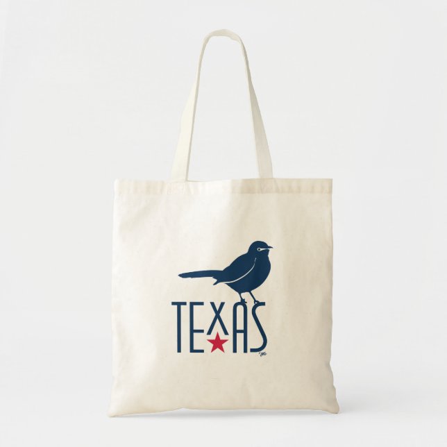 Bolso De Tela Símbolos de Texas, Sinsonte (Frente)