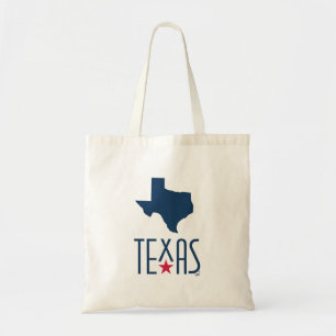 Bolso De Tela Símbolos de Texas, Texas, azul marino