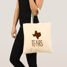 Bolso De Tela Símbolos de Texas, Texas, Brown